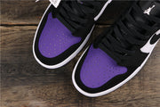 Jordan 1 Low Black White Purple 553558-125