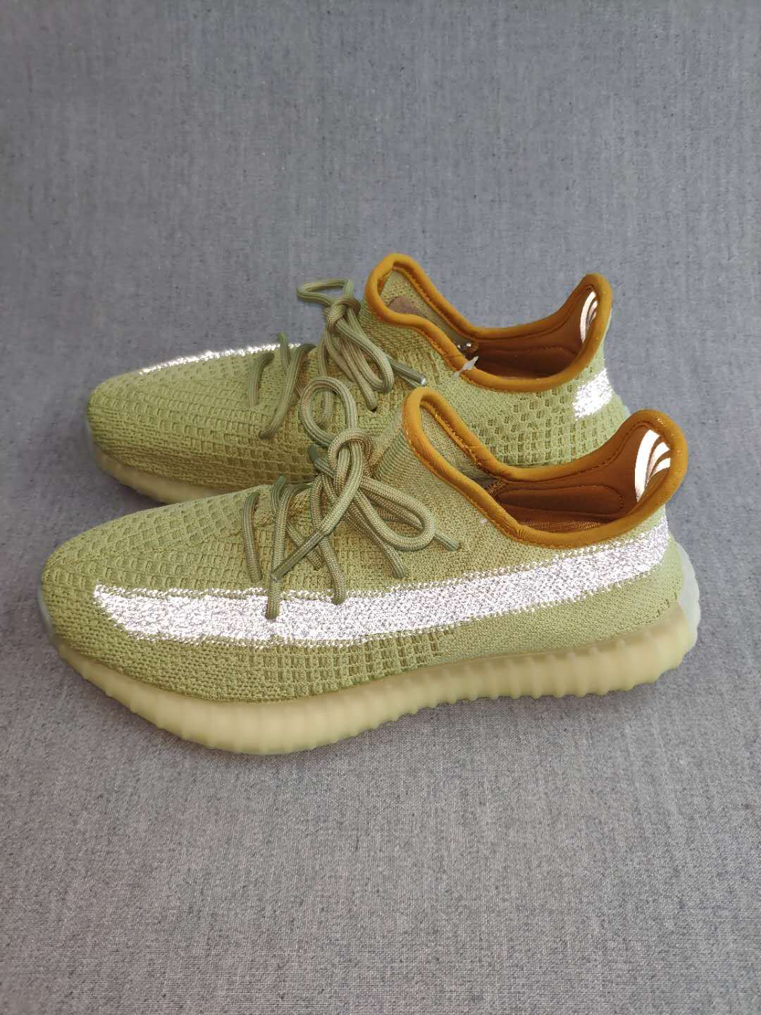Yeezy 350 V2 Static Reflective Sneakers Green