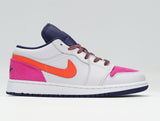 Jordan 1 Low SE Pink Gray Orange Sneakers 554723-502