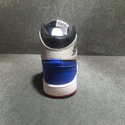 Jordan 1 High Three-Color Sneaker in Black, Blue and Red