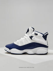 Jordan 6 Sneakers White and Navy
