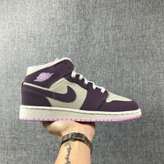 Air Jordan 1 Mid GS Sneakers White Purple Pink