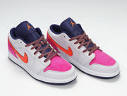 Jordan 1 Low SE Pink Gray Orange Sneakers 554723-502