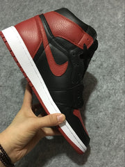Air Jordan 1 High Black and Red Sneakers