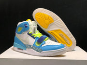 Air Jordan Legacy 312 Fly High-Top Sneakers, White and Blue