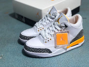 Jordan 3 Sneakers White Orange Adult Style