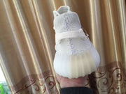 Yeezy 350 V2 White Knit Low-Top Sneakers