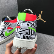 Jordan Air Jordan 1 Mid Graphic Sneakers Black White