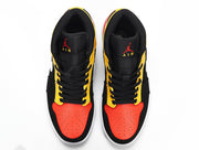 Jordan 1 Low Black Yellow Red Sneakers 852542-087