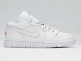 Jordan Air Jordan 1 Low White and Pink Sneakers