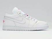 Jordan Air Jordan 1 Low White and Pink Sneakers