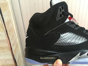 Air Jordan 5 Black Silver High-Top Sneakers