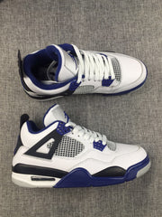 Jordan Air Jordan 4 Sneakers in White, Black and Blue