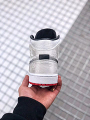 Jordan Air Jordan 1 Mid Edison Chen White Black Gold Sneakers