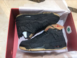 Jordan 4 Retro Levi's Black Denim Sneakers A02571-001