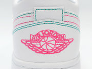 Jordan 1 Low White Pink Sneakers Style 554723-101