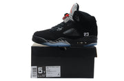 Jordan Air Jordan 5 Retro Black and Silver High-Top Sneakers
