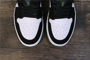 Air Jordan 1 Low Black Green White Sneakers 553558-113