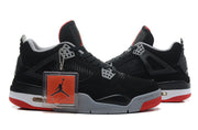 Jordan 4 Retro Black/Red Basketball Shoes