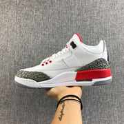 Air Jordan 3 Retro White Red High-Top Sneakers