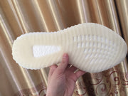 Yeezy 350 V2 White Knit Low-Top Sneakers