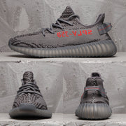 Yeezy 350 V2 Black and Gray Zebra Sneakers