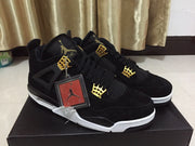Jordan 4 Black and Gold High-Top Sneakers