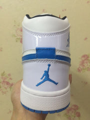 Jordan Air Jordan 1 High White and Royal Blue Sneakers