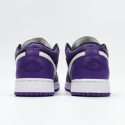 Jordan 1 Low Black Purple White Sneakers 553560-501
