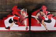 Air Jordan 1 Retro High OG Red White Black Custom Sneakers