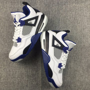 Jordan Air Jordan 4 Sneakers in White, Black and Blue