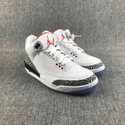 Jordan Air Jordan 3 White Cement Sneakers with Translucent Blue Sole