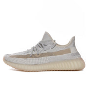 Yeezy 350 V2 Knit Sneakers in Light Gray and Cream