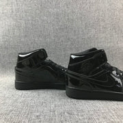 Air Jordan 1 Mid Black Patent Sneakers BQ6472-002