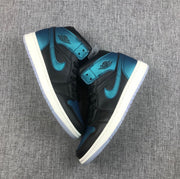 Air Jordan 1 Mid BQ6472-009 Black and Turquoise Sneakers