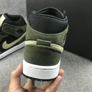 Air Jordan 1 Mid Sneakers Olive Green BQ6472-030