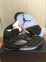 Air Jordan 5 Black Silver High-Top Sneakers