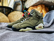 Jordan 6 TS 3M Olive High-Top Sneakers