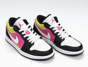 Jordan 1 Low Yellow Pink Black Sneakers CW5564-001