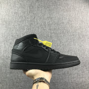Air Jordan 1 Mid Sneakers, Black