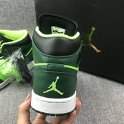 Air Jordan 1 Mid Fluorescent Green Sneakers 554724-330