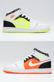 Jordan 1 Low Yellow Orange Sneakers 554725-870