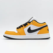 Nike Air Jordan 1 Low Lakers Sneakers, White and Gold CZ4776-107