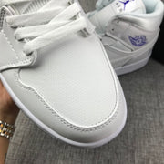 Air Jordan 1 Mid White Sneakers with Translucent Outsole