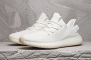 Yeezy 350 V2 White Knit Low-Top Sneakers