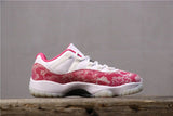 Air Jordan 11 Retro Low Pink Snakeskin Women's Sneakers