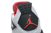 Air Jordan 4 Retro White and Red High-Top Sneakers