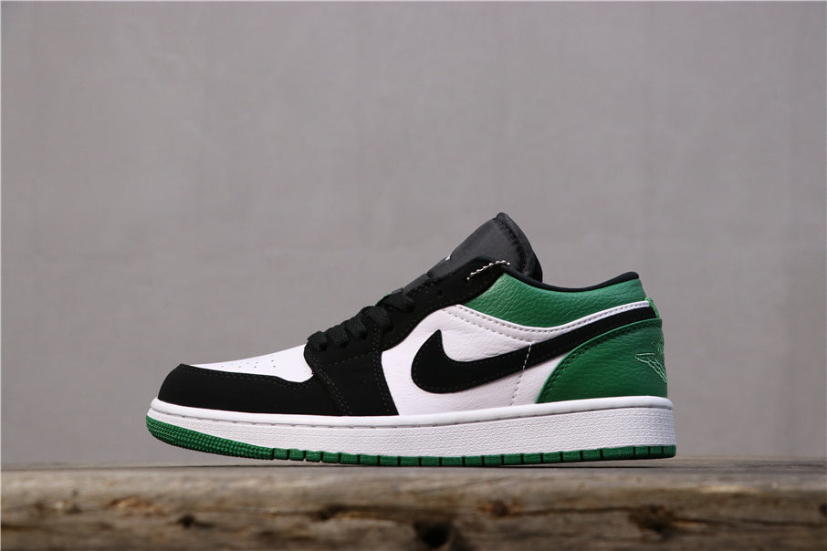 Jordan 1 Low Black Green Sneakers 553558-113