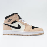 Jordan 1 Low BQ6472-800 Tan and Black Sneakers