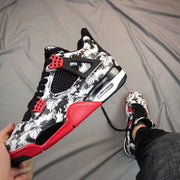 Jordan Air Jordan 4 Tattoo Black White Red Sneakers